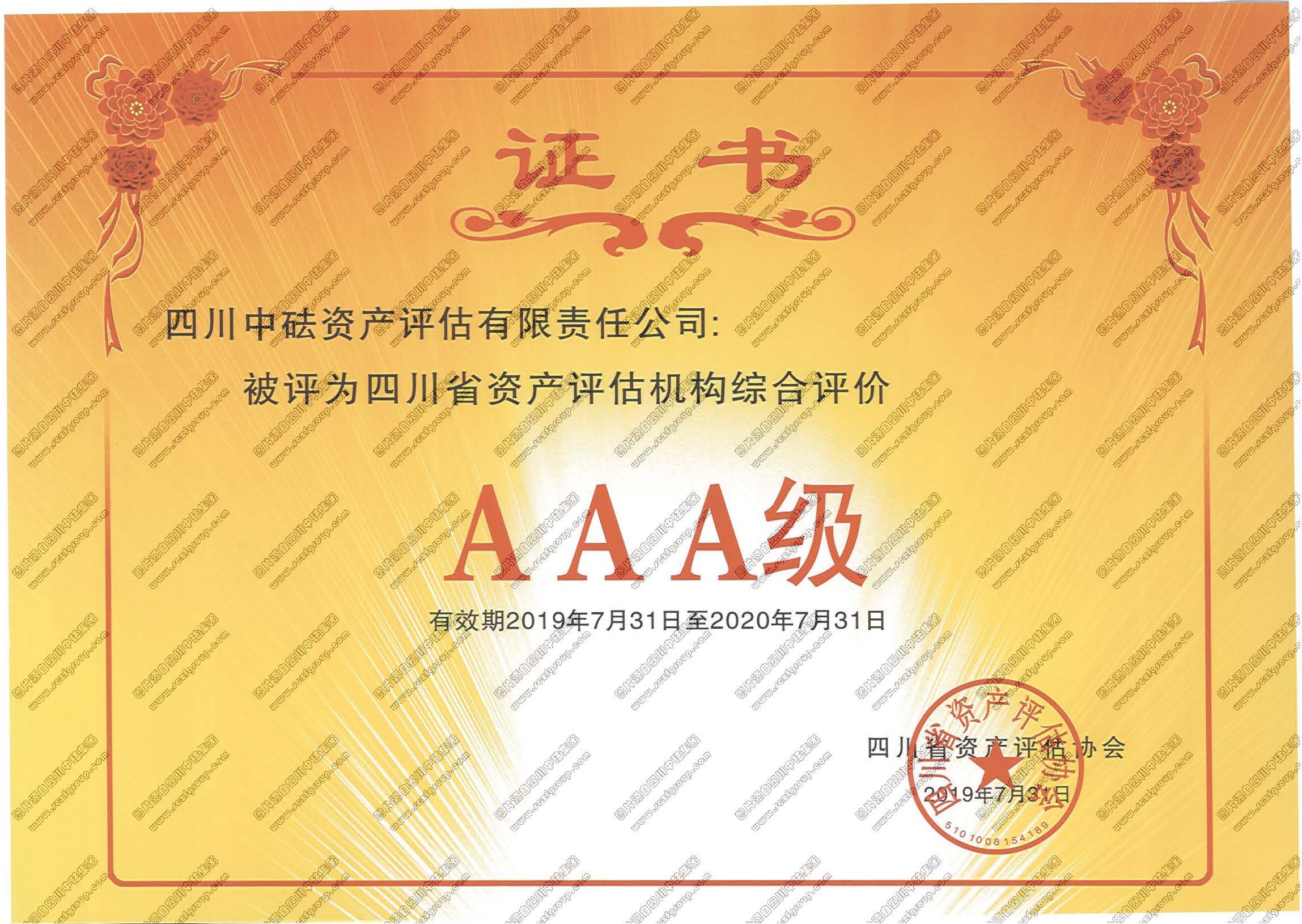 資產(chǎn)評估-?2019年度AAA